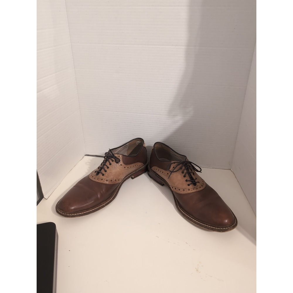 Ashton Grey Collection Banks Two-tone Lace Up Dress Shoes Men's Sz 10 - Picture 4 of 12